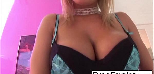  Pretty blonde Bree Olson has fun with a huge black cock